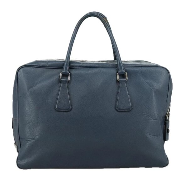 PRADA Business Bag Leather Navy Auth 102353 - Picture 2 of 16